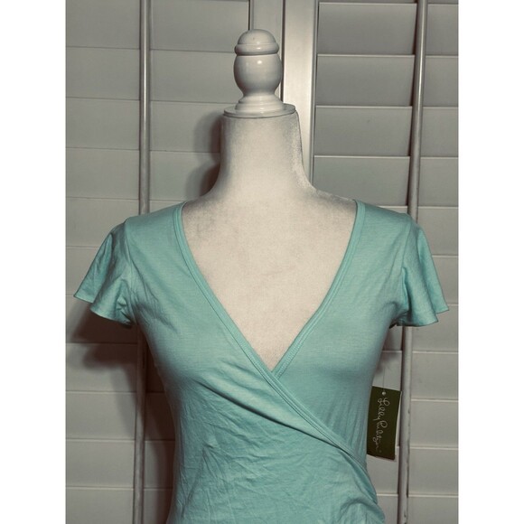 NWT Lilly Pulitzer Size XS Sand Bar Blu Clementina Top Feminine Everyday - Picture 2 of 7